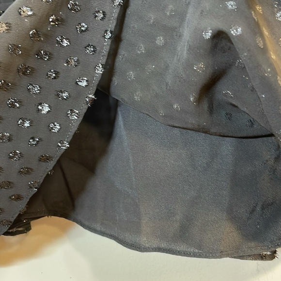 NWT. Libby Edelman XXL Shimmer Swiss Dot Long Sleeve Dress. - Picture 6 of 11